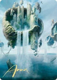 Island Art Card (11/81) (Gold-Stamped Signature) (11) [Art Series: Zendikar Rising]