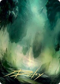 Swamp Art Card (13/81) (Gold-Stamped Signature) (13) [Art Series: Zendikar Rising]