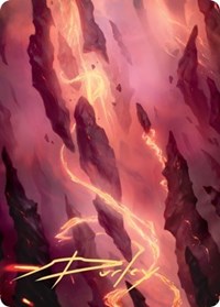 Mountain Art Card (16/81) (Gold-Stamped Signature) (16) [Art Series: Zendikar Rising]