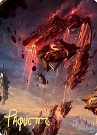 Mountain Art Card (17/81) (Gold-Stamped Signature) (17) [Art Series: Zendikar Rising]