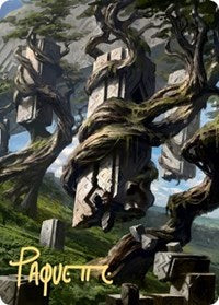 Forest Art Card (20/81) (Gold-Stamped Signature) (20) [Art Series: Zendikar Rising]