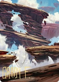 Boulderloft Pathway Art Card (Gold-Stamped Signature) (22) [Art Series: Zendikar Rising]