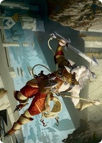 Cliffhaven Sell-Sword Art Card (Gold-Stamped) (38) [Art Series: Zendikar Rising]