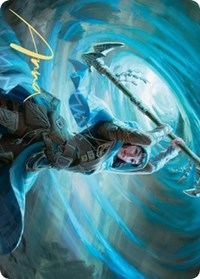 Sea Gate Stormcaller Art Card (Gold-Stamped Signature) (50) [Art Series: Zendikar Rising]