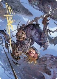 Blackbloom Rogue Art Card (Gold-Stamped Signature) (53) [Art Series: Zendikar Rising]