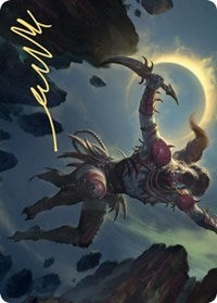 Nighthawk Scavenger Art Card (Gold-Stamped Signature) (58) [Art Series: Zendikar Rising]