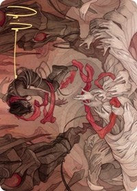 Thwart the Grave Art Card (Gold-Stamped Signature) (64) [Art Series: Zendikar Rising]