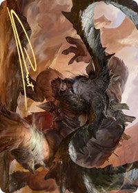 Moraug, Fury of Akoum Art Card (Gold-Stamped Signature) (66) [Art Series: Zendikar Rising]