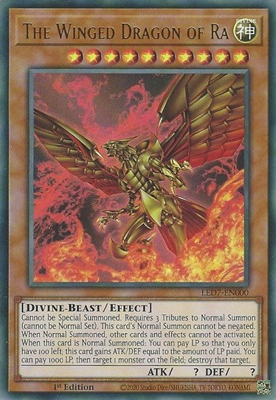 The Winged Dragon of Ra (Alternate Art) (LED7-EN000) [Legendary Duelists: Rage of Ra]