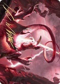 Thundering Rebuke Art Card (Gold-Stamped Signature) (68) [Art Series: Zendikar Rising]