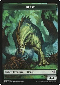 Beast // Saproling Double-Sided Token (7 // 9) [Commander: Zendikar Rising]