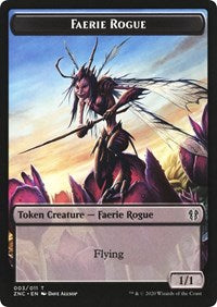 Faerie Rogue // Rat Double-Sided Token (3 // 6) [Commander: Zendikar Rising]