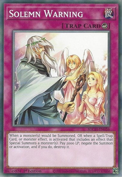 Solemn Warning (SDCH-EN036) [Structure Deck: Spirit Charmers]