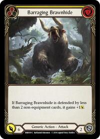 Barraging Brawnhide (Yellow) (RNR019) [Hero Deck: Rhinar]