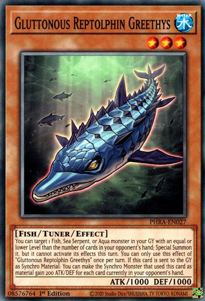 Gluttonous Reptolphin Greethys (PHRA-EN027) [Phantom Rage]