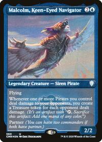 Malcolm, Keen-Eyed Navigator (Foil Etched) (560) [Commander Legends]