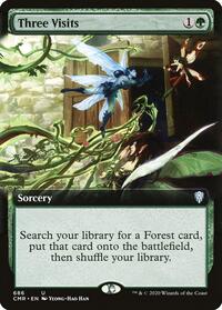 Three Visits (Extended Art) (686) [Commander Legends]