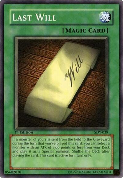 Last Will (SDY-039) [Starter Deck: Yugi]