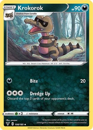 Krokorok 108/185  SWSH04 Vivid Voltage - Uncommon