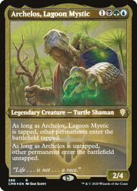 Archelos, Lagoon Mystic (Foil Etched) (588) [Commander Legends]