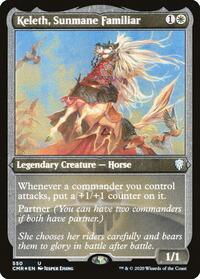 Keleth, Sunmane Familiar (Foil Etched) (550) [Commander Legends]