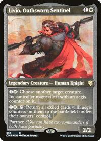 Livio, Oathsworn Sentinel (Foil Etched) (551) [Commander Legends]