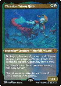 Thrasios, Triton Hero (Foil Etched) (538) [Commander Legends]