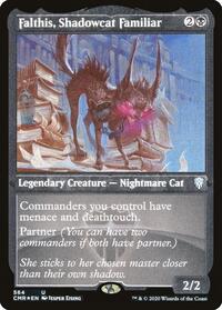 Falthis, Shadowcat Familiar (Foil Etched) (564) [Commander Legends]