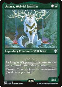 Anara, Wolvid Familiar (Foil Etched) (577) [Commander Legends]
