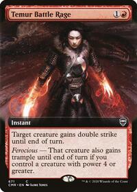 Temur Battle Rage (Extended Art) (671) [Commander Legends]