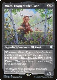 Miara, Thorn of the Glade (Foil Etched) (566) [Commander Legends]