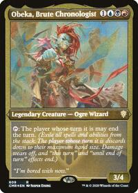 Obeka, Brute Chronologist (Foil Etched) (609) [Commander Legends]