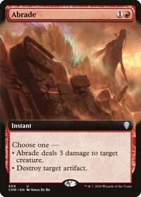 Abrade (Extended Art) (659) [Commander Legends]