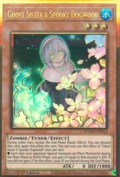 Ghost Sister & Spooky Dogwood (Alternate Art) (MAGO-EN013) [Maximum Gold]