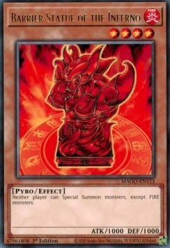 Barrier Statue of the Inferno (MAGO-EN113) [Maximum Gold]