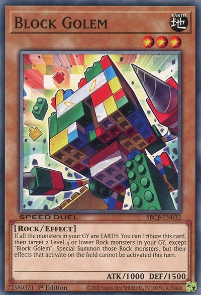 Block Golem (SBCB-EN032) [Speed Duel: Battle City Box]