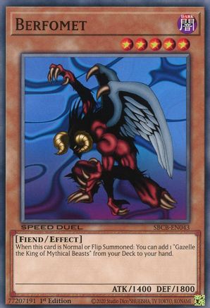 Berfomet (SBCB-EN043) - Speed Duel: Battle City Box 1st Edition