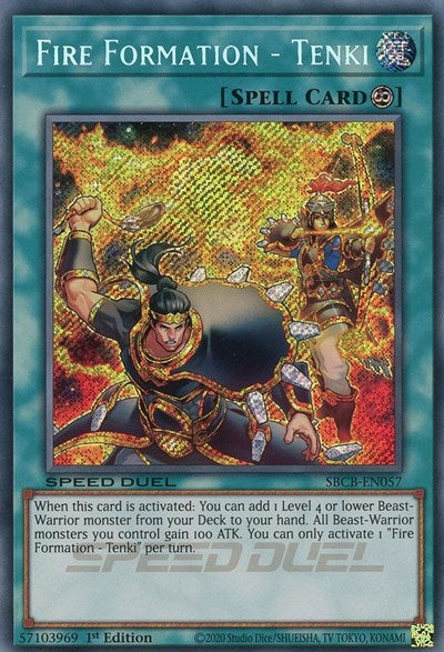 Fire Formation - Tenki (Secret) (SBCB-EN057) [Speed Duel: Battle City Box]