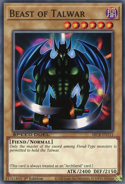 Beast of Talwar (SBCB-EN111) [Speed Duel: Battle City Box]