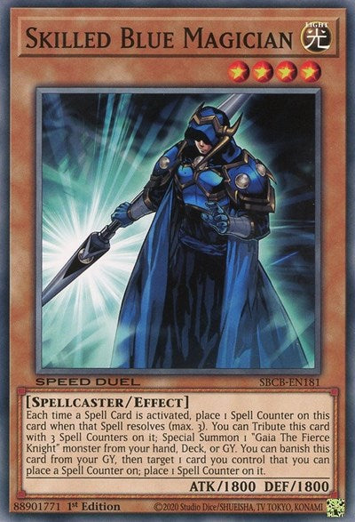 Skilled Blue Magician (SBCB-EN181) [Speed Duel: Battle City Box]