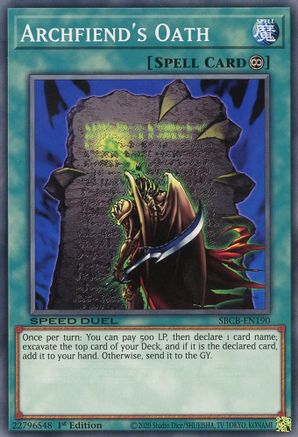 Archfiend's Oath (SBCB-EN190) - Speed Duel: Battle City Box 1st Edition
