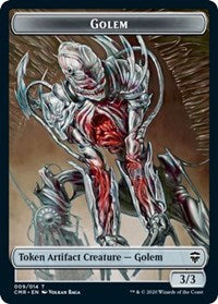 Golem // The Monarch Double-Sided Token (9 // 14) [Commander Legends]