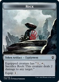 Rock // Salamander Warrior Double-Sided Token (11 // 4) [Commander Legends]