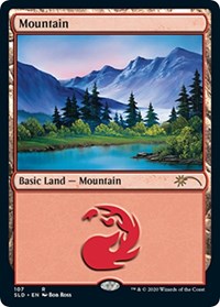 Mountain (107) (Bob Ross) (107) [Secret Lair Drop Series]