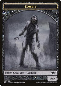 Zombie // Golem Double-Sided Token (7 // 18) [Modern Horizons]