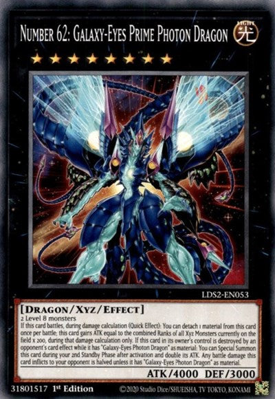 Number 62: Galaxy-Eyes Prime Photon Dragon (LDS2-EN053) [Legendary Duelists: Season 2]