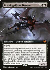 Burning-Rune Demon (Extended Art) (349) [Kaldheim]
