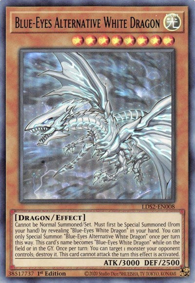 Blue-Eyes Alternative White Dragon (Green) (LDS2-EN008) [Legendary Duelists: Season 2]