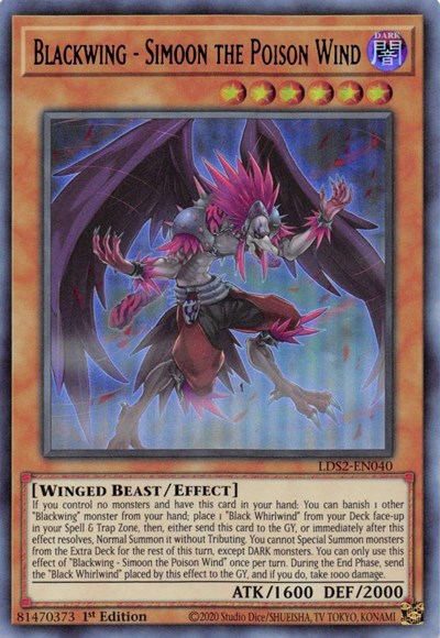 Blackwing - Simoon the Poison Wind (Blue) (LDS2-EN040) [Legendary Duelists: Season 2]