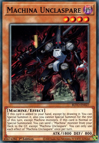 Machina Unclaspare (BLVO-EN027) [Blazing Vortex]